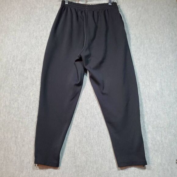 Vtg Adidas Pants Men Medium Black Y2K Track Tapered Ankle Zip Sweat Joggers - Picture 5 of 8